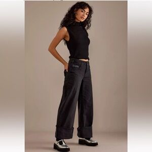 Anthropologie Pilcro Black Straight Leg Jeans